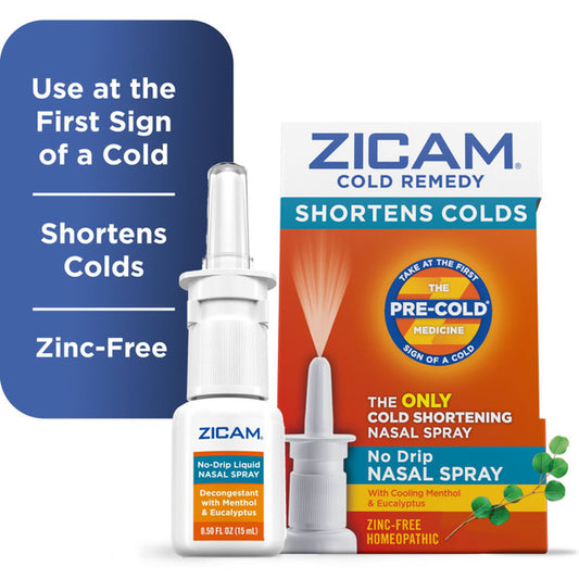 Zicam Cold Remedy No-Drip Nasal Spray With Menthol & Eucalyptus