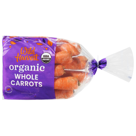 Wild Harvest Carrots, Organic, Whole