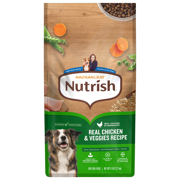 Rachael Ray Nutrish Rachael Ray Nutrish Adult Dry Dog Food Real Chicken & Veggies Recipe, 5 lb. Bag
