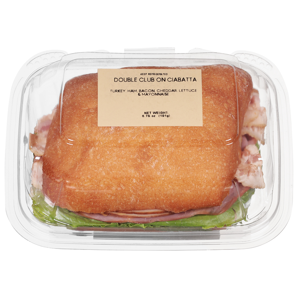 BIX Produce Co. Double Club on Ciabatta