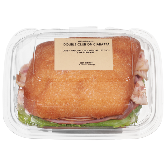 BIX Produce Co. Double Club on Ciabatta