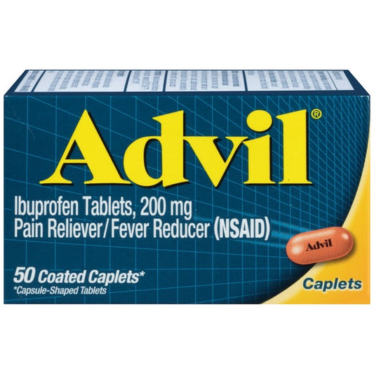 Advil Ibuprofen 200mg Coated Tablets, Pain Reliever Fever Reducer