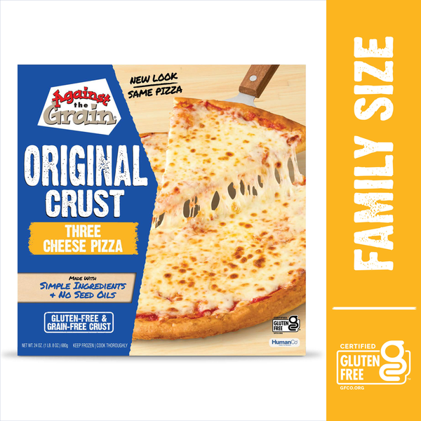 Against the Grain Gourmet Gluten & Grain Free Three Cheese Pizza, Family Size, Nut Free