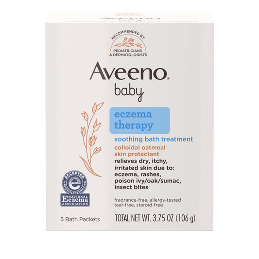 Aveeno Eczema Therapy Soothing Bath Treatment, Oatmeal, 5 ct