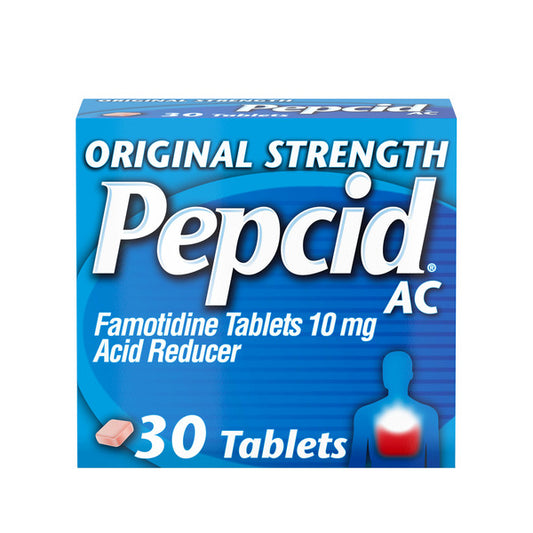 Pepcid AC Original Strength Heartburn Medicine, 10mg Famotidine, 30 ct