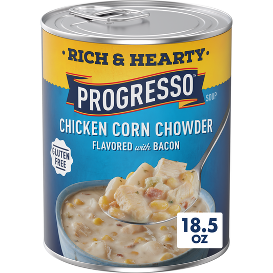 Progresso Rich and Hearty Chicken Corn Chowder Canned Soup