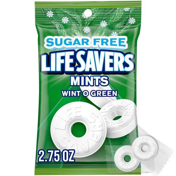 Life Savers Wint O Green Sugar Free Breath Mints Hard Candy