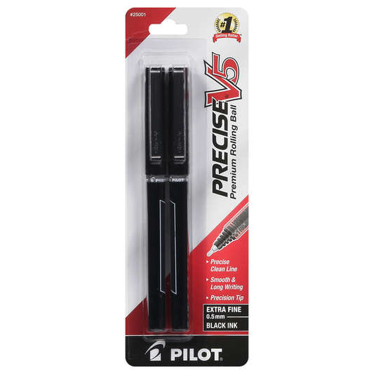 Pilot Precise V5 Premium Rolling Ball Extra Fine 0.5mm Black Ink