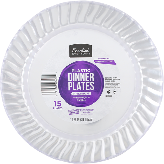Essential Everyday Dinner Plates, Plastic, 10.25 Inch