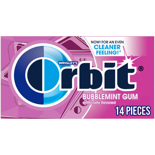 Orbit Gum Bubblemint Sugar Free Chewing Gum Single Pack Piece