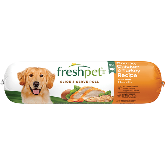 Freshpet Fresh Dog Food, Chunky Chicken & Turkey Recipe Roll
