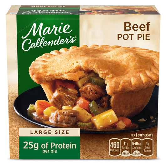 Marie Callender's Beef Pot Pie Large Size Frozen Meal