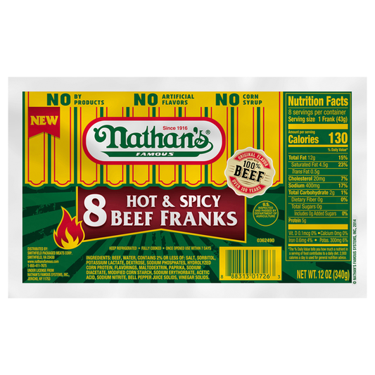 Nathan’s Famous Hot & Spicy Beef Franks