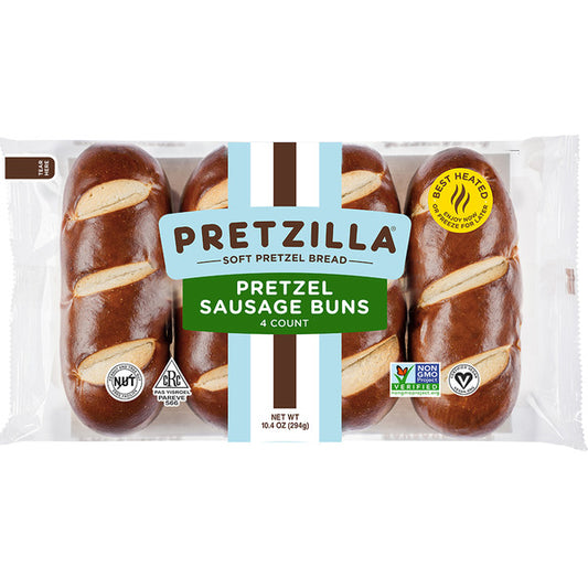 Pretzilla GMO-Free, Soft Pretzel Sausage Buns
