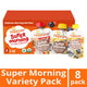 Happy Tot Organics Super Morning 2-Flavor Variety Pack, Stage 4, Organic Bananas, Blueberries, Yogurt, Oats & Chia, Organic Apples, Cinnamon, Yogurt, Oats & Chia, 4 oz Pouches (Pack of 8)