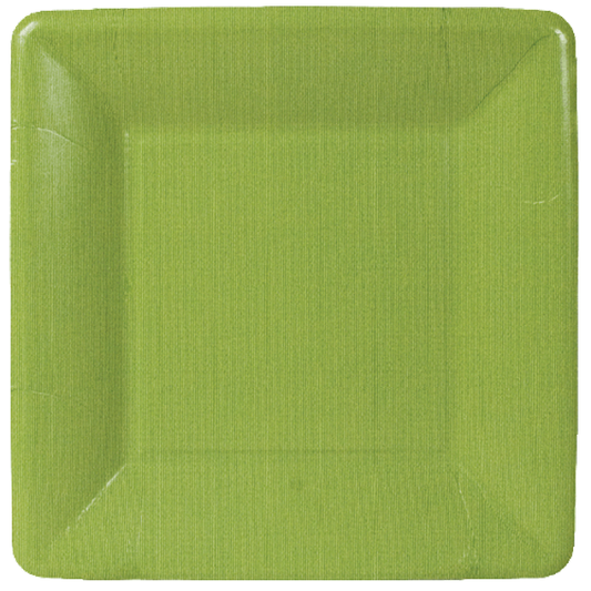 Caspari Grosgrain Border Moss Green Salad/Dessert Plate, 8"