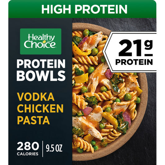 Healthy Choice Protein Bowls Vodka Chicken Pasta, High Protein Frozen Meal