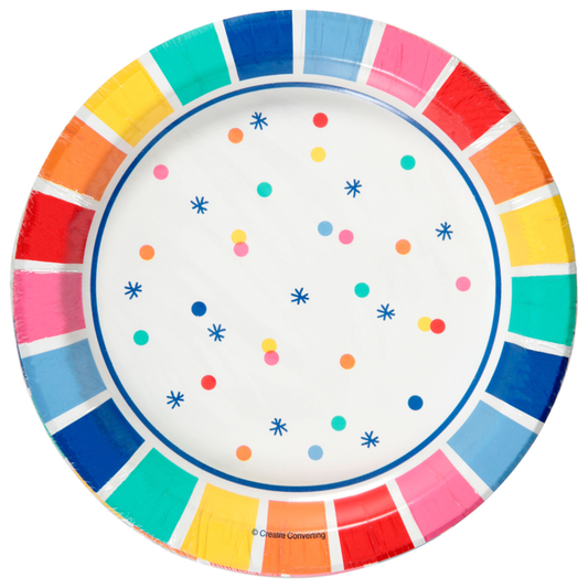 Sensations Prismatic Party Premium Paper Plates