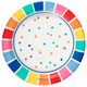 Sensations Prismatic Party Premium Paper Plates