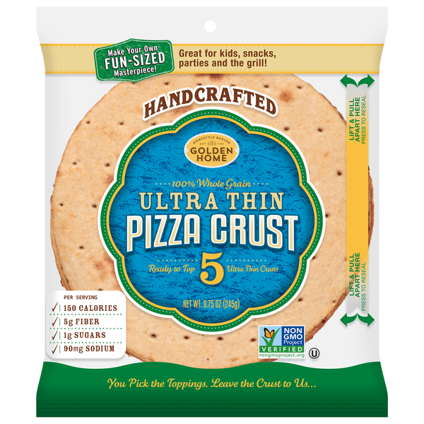 Golden Home 100% Whole Grain Ultra Thin Pizza Crust