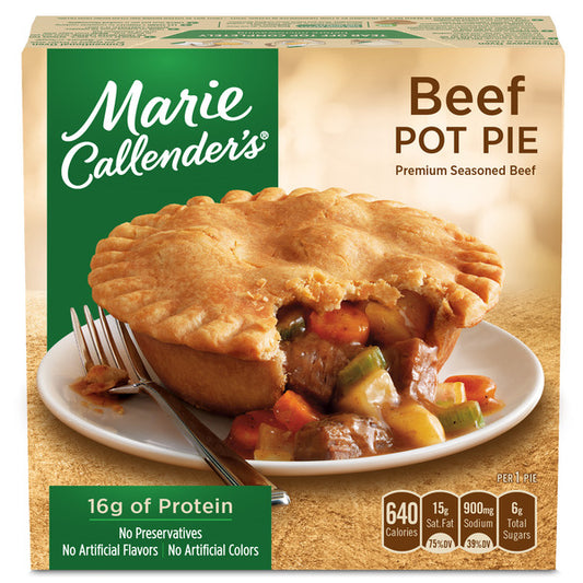 Marie Callender's Beef Pot Pie Single Serve Frozen Meal