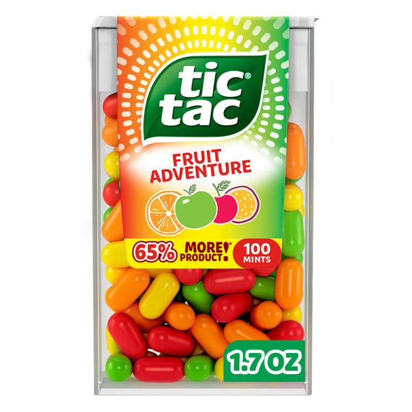 Tic Tac Fruit Adventure, On-the-Go Pocket-Sized Mints, 100 pieces, 1.7 oz Single Pack