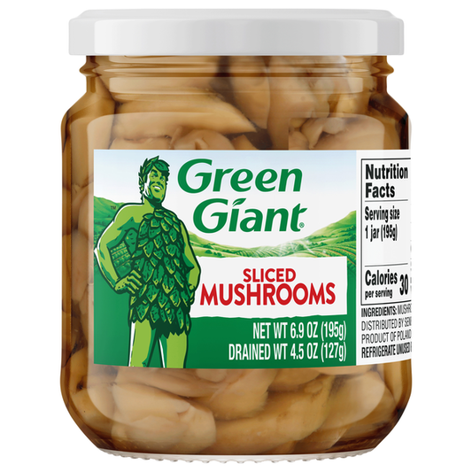 Green Giant Mushrooms, Sliced