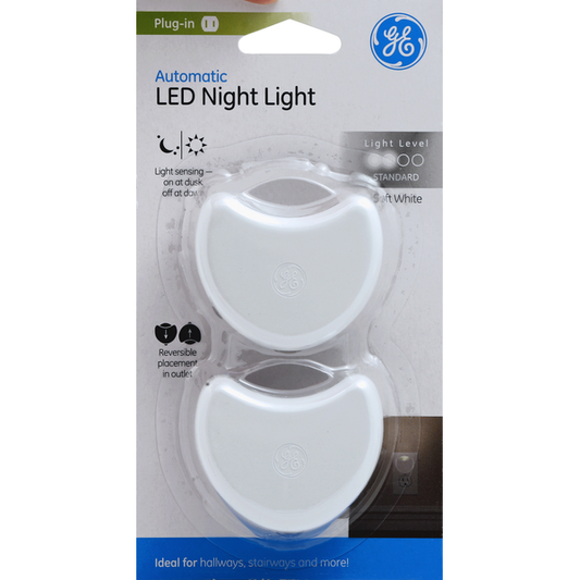 GE Night Light, LED, Soft White, Automatic