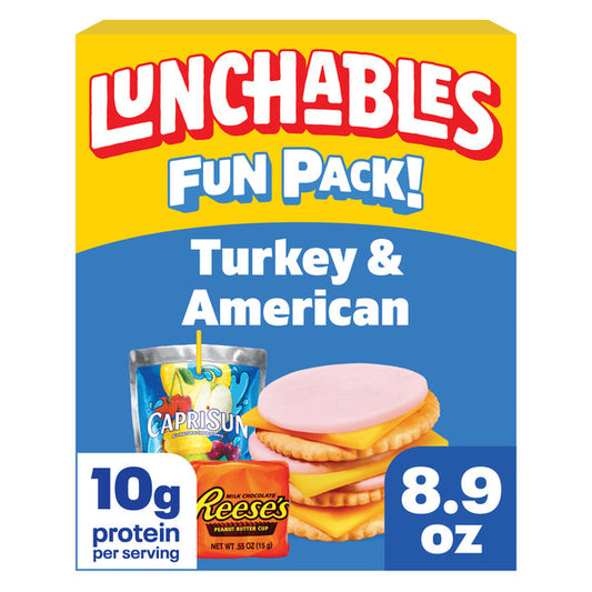 Lunchables Turkey & American Cheese Cracker Stackers Kids Lunch Snack Meal Kit & Capri Sun
