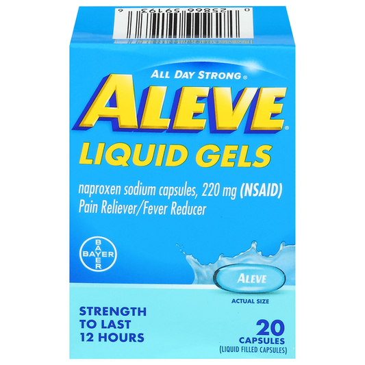 Aleve Pain Reliever/Fever Reducer, Liquid Gels, Capsules