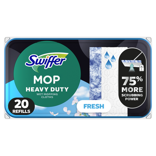 Swiffer Sweeper Heavy Duty Multi-Surface Wet Cloth Refills, Fresh scent