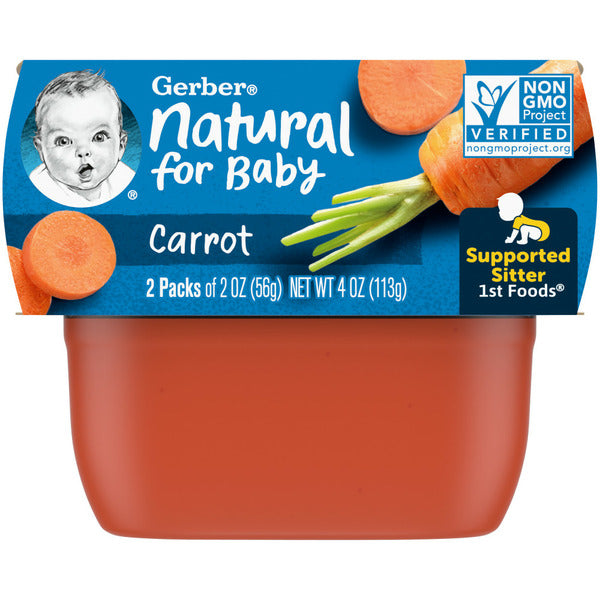Gerber Baby Food Carrot Tubs