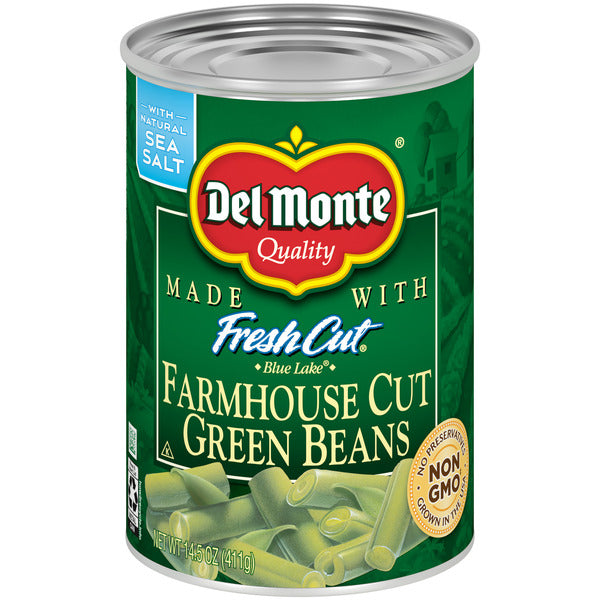 Del Monte Green Beans, Farmhouse Cut, Blue Lake