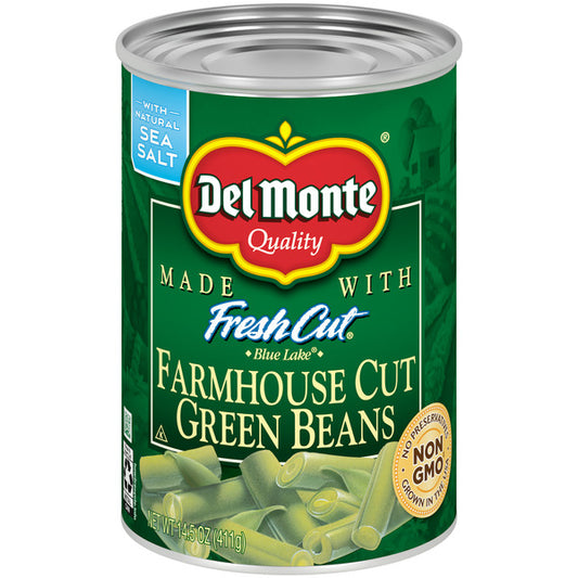 Del Monte Green Beans, Farmhouse Cut, Blue Lake