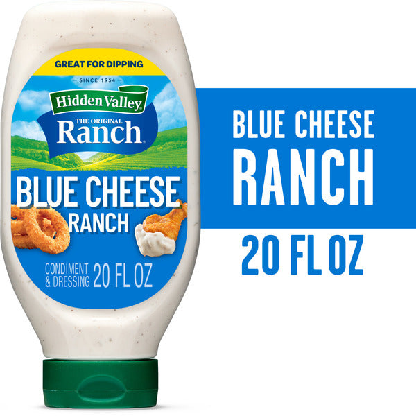 Hidden Valley Blue Cheese Ranch Condiment and Dressing, Easy Squeeze Bottle