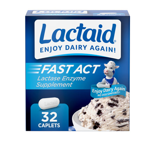 Lactaid Fast Act Lactase Enzyme Supplement Caplets