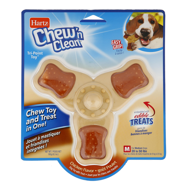 Hartz Chew 'n Clean Chew Toy and Treat Chicken Flavored Dog Toy