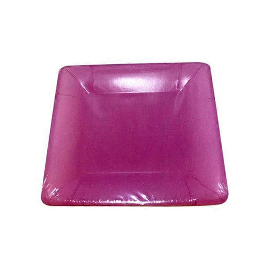 Caspari Light Pink Grosgrain Square Paper Salad & Dessert Plates Napkin