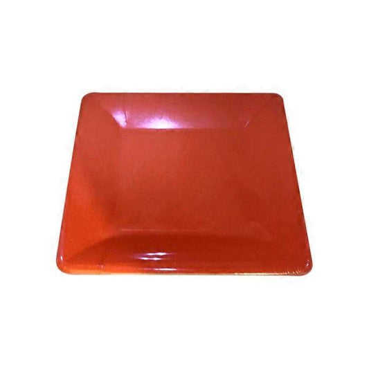 Caspari Grosgrain Deep Orange Salad/Dessert Plates Square 8"