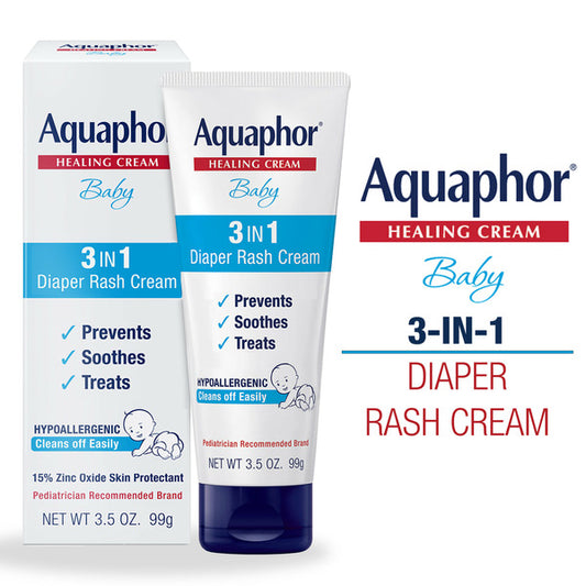 Aquaphor Diaper Rash Cream, 3-In-1 Diaper Rash Relief