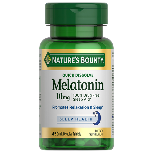 Nature's Bounty Melatonin 10mg, Maximum Strength, Quick Dissolve Tablets, Cherry
