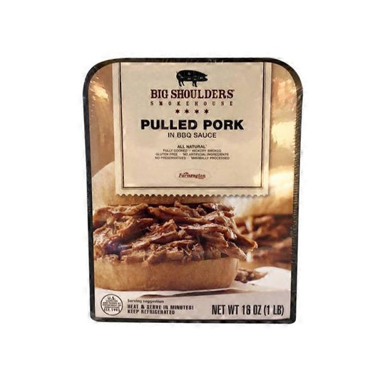 Farmington Foods Big Shoulders Smokehouse Fully Cooked Hickory Smoked Pulled Pork in BBQ Sauce