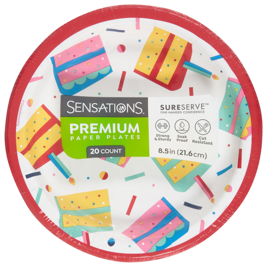 Sensations Premium 8.5 Inch Paper Plates
