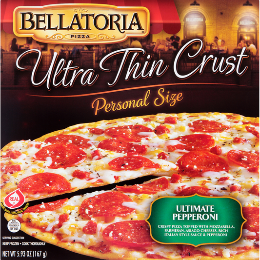 Bellatoria Pizza, Ultra Thin Crust, Ultimate Pepperoni, Personal Size