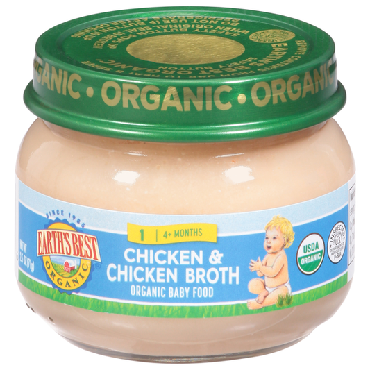 Earth's Best Baby Food, Chicken & Chicken Broth, 1 (4+ Months)