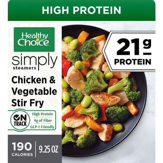 Healthy Choice Simply Steamers Chicken & Vegetable Stir Fry, Frozen Meal