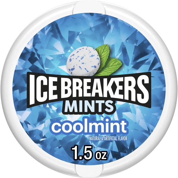 ICE BREAKERS Coolmint Flavored Sugar Free Mints Puck, 1.5 oz