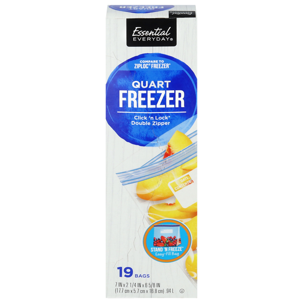 Essential Everyday Quart Freezer Bags