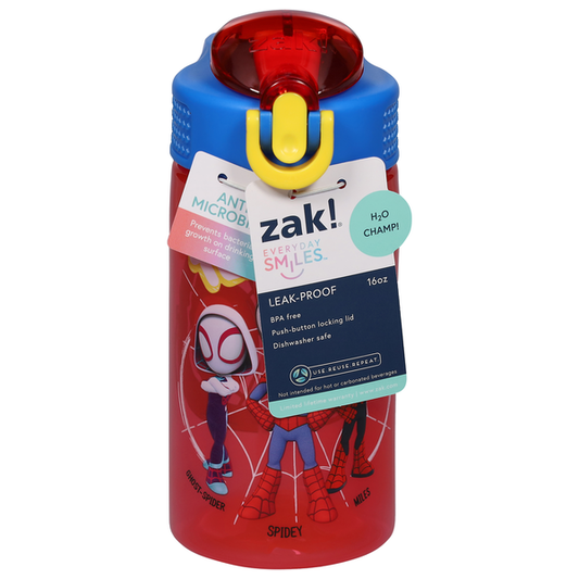 Zak! Water Bottle, Spiderman Palouse, 16 Ounces