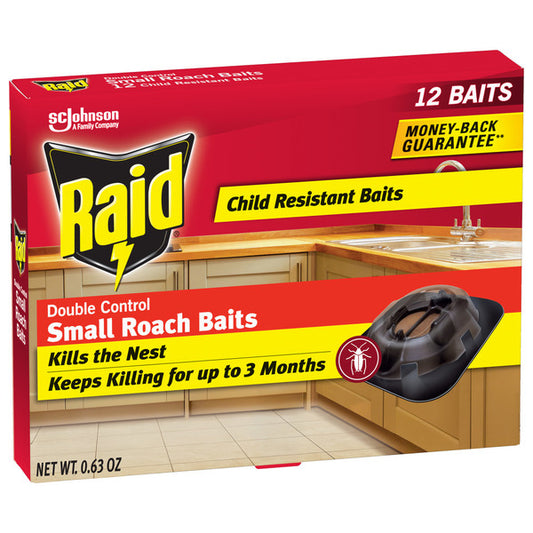 Raid Double Control Small Roach Baits, Effective Roach Killer